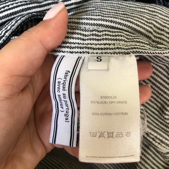 AMI Striped Denim Jacket Black and White - Picture 14 of 16